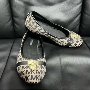 Michael Kors "Frieda" monogram ballet flats little kids size 2